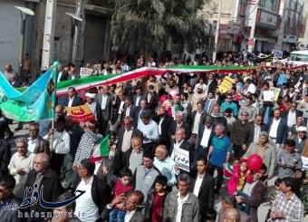 راهپیمایی مردم در 22 بهمن گراش