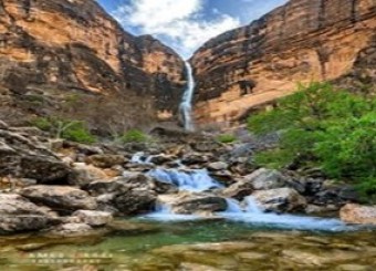 زنده شدن بلندترین آبشار فصلی خاورمیانه در نی‌ریز