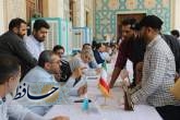 برپایی میز خدمت شهرداری شیراز در مصلی نماز جمعه