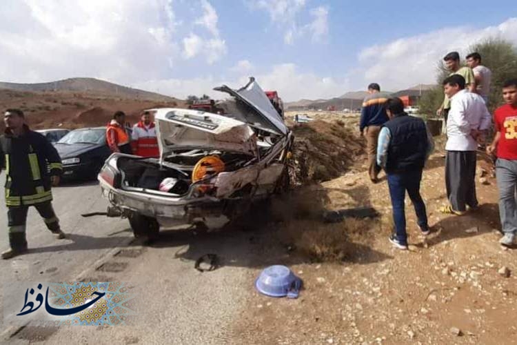 حادثه رانندگی با دو فوتی در جاده شیراز کازرون  
