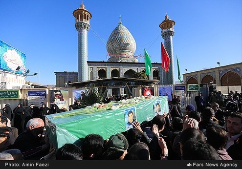 تشییع مدافعان حرم در شاهچراغ
