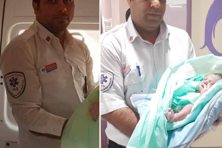 تولد نوزاد دختر در آمبولانس قير