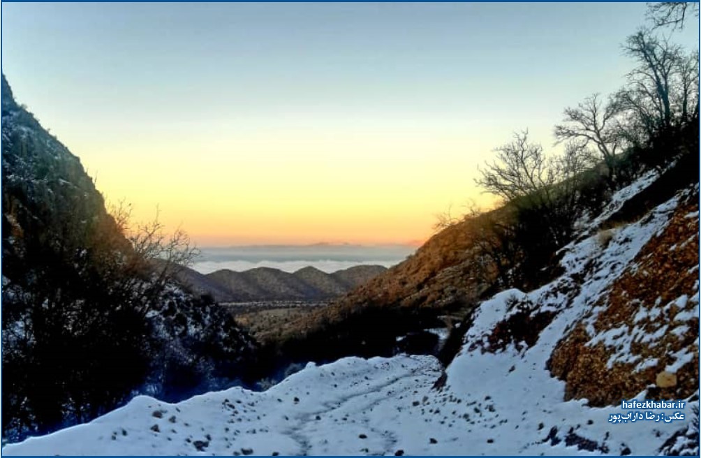 بلندی‌های برف‌خیز روستای بورنجان کازرون