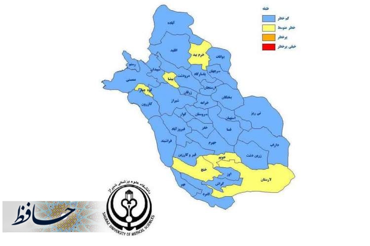 ۶ شهر استان، در وضعیت زرد کرونایی